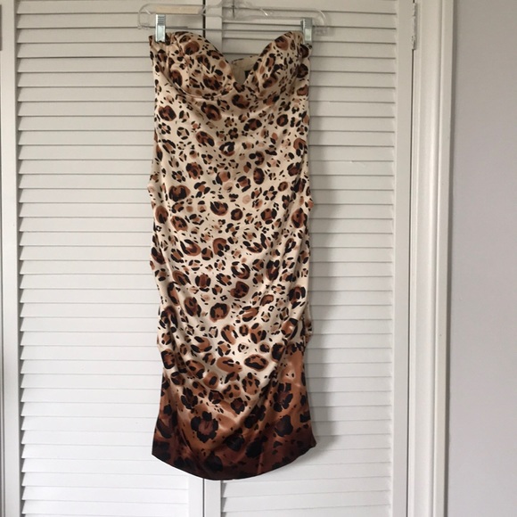 Nicole Miller Collection animal Print strapless - Picture 2 of 6